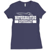 motorboating enthusiast Ladies Fitted T-Shirt