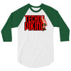 funny techno viking 3, ideal birthday present or gift 3/4 Sleeve Shirt