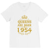 queens are born in 1954 V-Neck Tee
