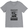 Never Underestimate A Papa With An Engineer Degree V-Neck Tee