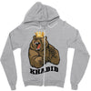 bear khabib Zipper Hoodie