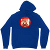 route 66 sign distressed, ideal birthday gift or present Unisex Hoodie