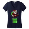 santa jumps Women's V-Neck T-Shirt