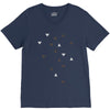 DOWN UP / scandi white / warm grey / flax / lavender V-Neck Tee