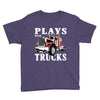 plays with trucks family matching Youth Tee