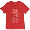 falling cat V-Neck Tee