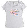 rainbow road Women's Triblend Scoop T-shirt