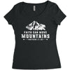 Faith Can Move Mountains Women's Triblend Scoop T-shirt