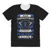 Never Underestimate The Strength Of A Colon Cancer Warrior All Over Women's T-shirt