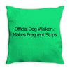 funny t shirt official dog walker. Throw Pillow