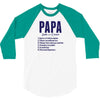 Papa Noun Definition 3/4 Sleeve Shirt