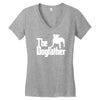 the dogfather  nerd retro der pate godfather fun Women's V-Neck T-Shirt
