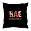 Bae Best Auntie Ever Throw Pillow