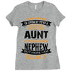 Super Cool Aunt Of A Freaking Awesome Nephew Ladies Fitted T-Shirt