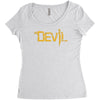 devil Women's Triblend Scoop T-shirt