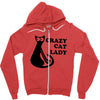 crazy cat lady Zipper Hoodie