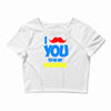 moustache you to be my valentine Crop Top