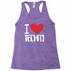 i love techno Racerback Tank