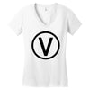 vegan symbol Women's V-Neck T-Shirt