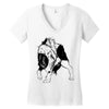 wolf Women's V-Neck T-Shirt