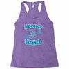 science worship funny geek atheist anti religion Racerback Tank