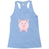 cute surprised pig pig Racerback Tank