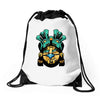 warrior aztec Drawstring Bags