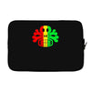 rasta skull and crossbones reggae dub club rave Laptop sleeve