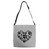 cat love paw Adjustable Strap Totes