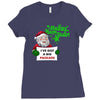 heapy new year funny santa claus christmas Ladies Fitted T-Shirt