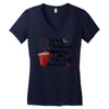 it's a christmas movies and hot chocolate kind of day Women's V-Neck T-Shirt