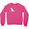 unicorn scooting on the floor Crewneck Sweatshirt