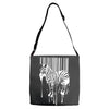 banksy street art zebra bar code Adjustable Strap Totes