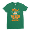 all men are created equal but only the best are born in january 1 Ladies Fitted T-Shirt