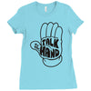 talk to the hand Ladies Fitted T-Shirt
