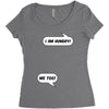 I am Hungry Me Too Mom and Baby Talking Women's Triblend Scoop T-shirt
