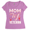 Mom Wife Veteran - Veterans Day T-Shirt Gifts Women's Triblend Scoop T-shirt
