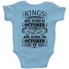 Real Kings Are Born On October 17 Baby Onesie