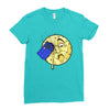 time travel to the moon Ladies Fitted T-Shirt