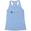 funny 80s pacman cookie monster retro gaming Racerback Tank