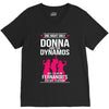 Donna And Dynamos White Letter V-Neck Tee