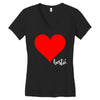 Besties Heart Family Matching Women's V-Neck T-Shirt