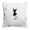 Grabing Cat Throw Pillow