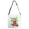 angry ninja and co Adjustable Strap Totes
