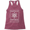 particle physics funny pun Racerback Tank