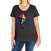 fly a kite Ladies Curvy T-Shirt