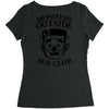monsters outside fan club back Women's Triblend Scoop T-shirt