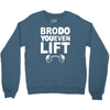 bro do you even lift baseball raglan Crewneck Sweatshirt