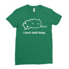 i can't adult today white logo Ladies Fitted T-Shirt