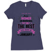 All Women Created Equal But The Best Born In January Ladies Fitted T-Shirt
